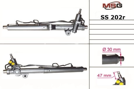 Рульова рейка з ГПК відновлена SsangYong Rexton 01-06, SsangYong Actyon 06-11, SsangYong Kyron 05-11 MSG SS202R