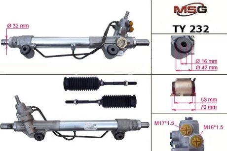 Рульова рейка з ГПК нова Toyota FJ Cruiser 06-16, Toyota 4Runner 09-, Toyota Land Cruiser Prado 150 09- MSG TY232