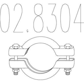 Хомут вихлопної системи MTS 02.8304