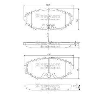Гальмівні колодки NIPPARTS J3601074 (фото 1)