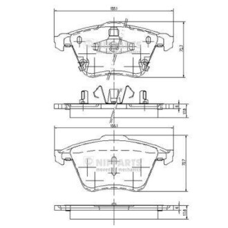 Гальмівні колодки NIPPARTS J3603067