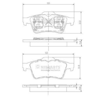 Гальмівні колодки NIPPARTS J3611045