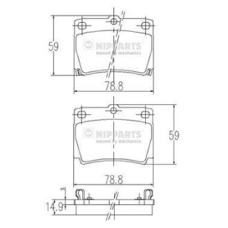 Гальмівні колодки NIPPARTS J3615011