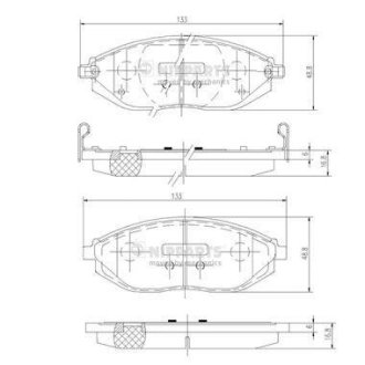 Гальмівні колодки NIPPARTS N3600916