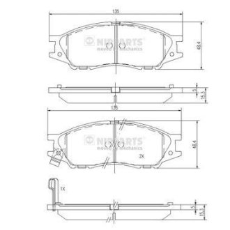 Гальмівні колодки NIPPARTS N3601097 (фото 1)