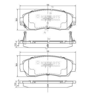 Гальмівні колодки NIPPARTS N3604073