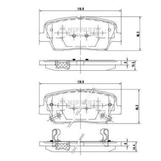 Гальмівні колодки NIPPARTS N3610312