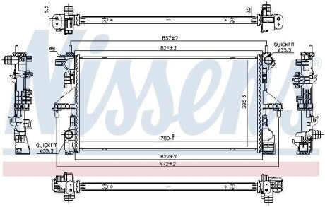 CITROEN Радіатор системи охолодження двигуна JUMPER II 3.0 11- NISSENS 606538