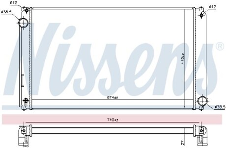 Радіатор охолодження LEXUSNX (AGZ10, AYZ10, ZGZ10) (14-)/RAV 4 IV (12-) NISSENS 606635