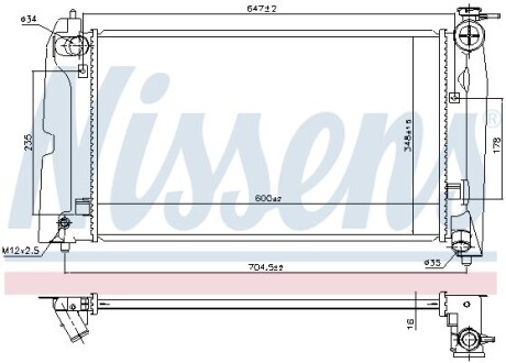 Радіатор охолодження GEELY EMGRAND EC7 (09-) NISSENS 606685