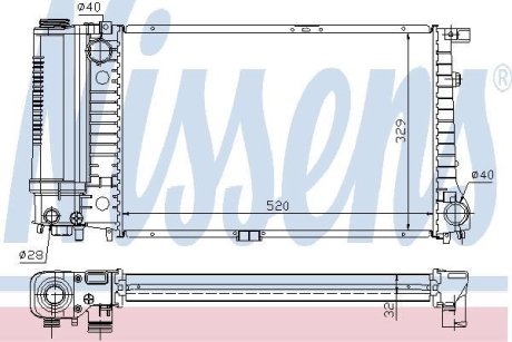 Радіатор охолоджування NISSENS 60736A