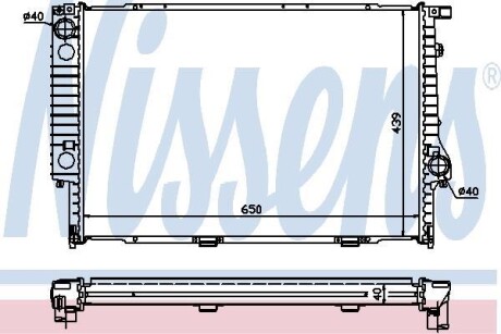 Радіатор охолодження BMW 8 Series [E31] (1989->) NISSENS 60747A