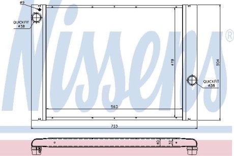 Радіатор охолоджування NISSENS 60764