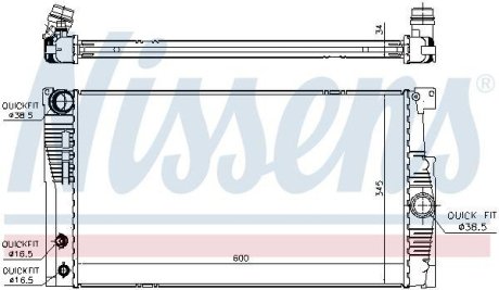 Радіатор охолоджування NISSENS 60836