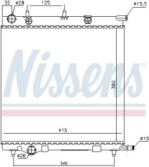 Радіатор охолоджування NISSENS 61284