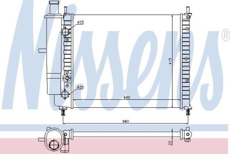 Радiатор NISSENS 61779