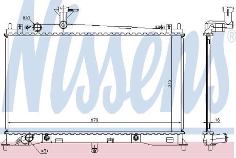 Радіатор охолоджування NISSENS 62463A