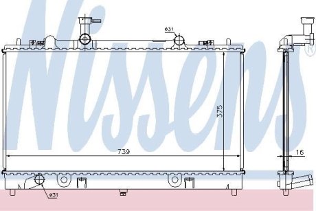 Радіатор охолоджування NISSENS 62466A