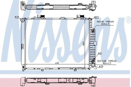 Радіатор системи охолодження NISSENS 62689A