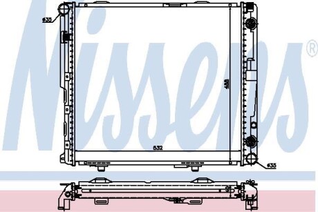 Радіатор охолодження MERCEDES E-CLASS W 124 (84-) D, AT NISSENS 62698A