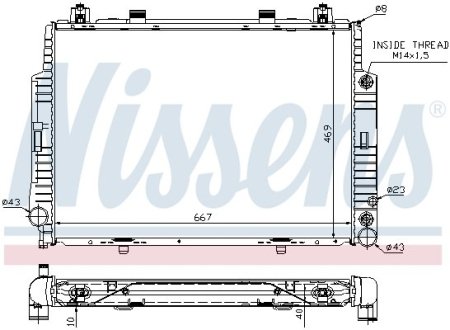 Радіатор охолоджування NISSENS 62716A