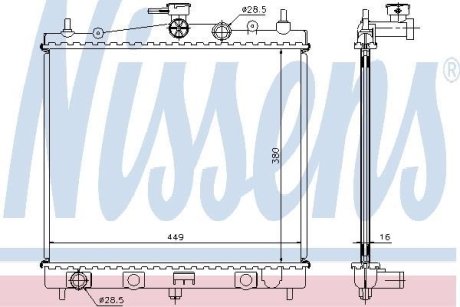 Радіатор системи охолодження NISSENS 62902A