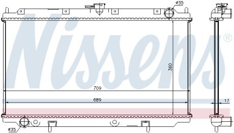 Радіатор охолоджування NISSENS 62927A