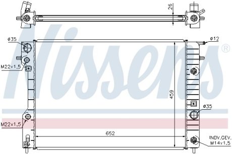 Радіатор охолоджування NISSENS 63072A