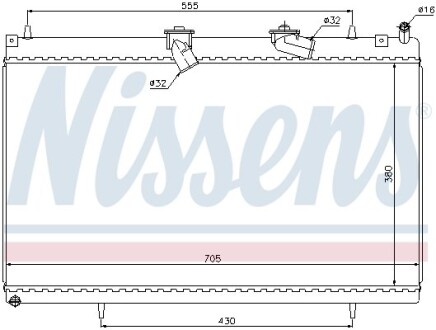 Радіатор системи охолодження NISSENS 63619