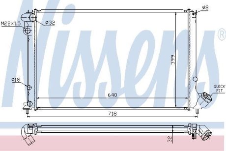 Радiатор NISSENS 63732