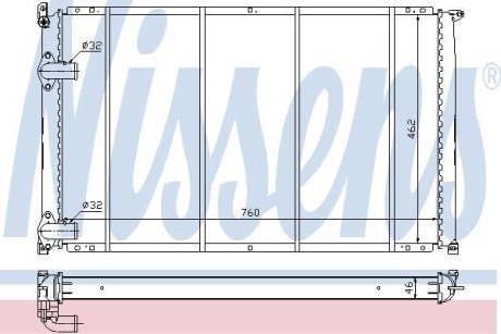 Радіатор системи охолодження NISSENS 63922