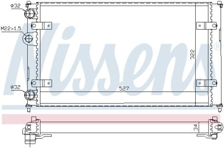 Радиатор воды NISSENS 639951