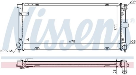 Радіатор охолоджування NISSENS 640041