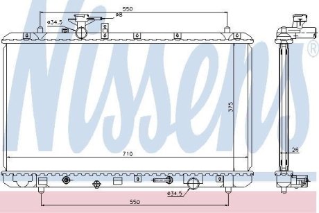 Радiатор NISSENS 64205