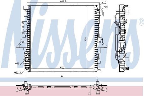 Радiатор NISSENS 64333