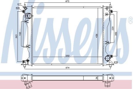 Радiатор NISSENS 646904