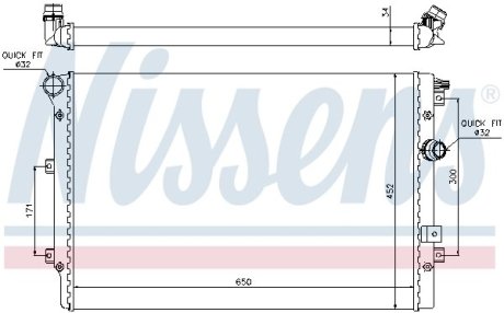 Радіатор охолоджування NISSENS 65015