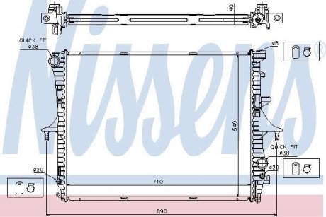 Радіатор охолоджування NISSENS 65276A