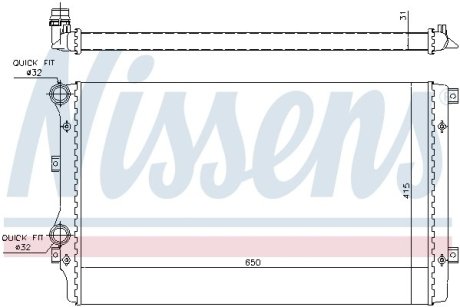 Радіатор охолоджування NISSENS 65280A