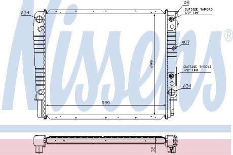 Радiатор NISSENS 65542A