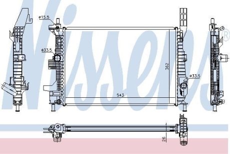 Радiатор NISSENS 66860