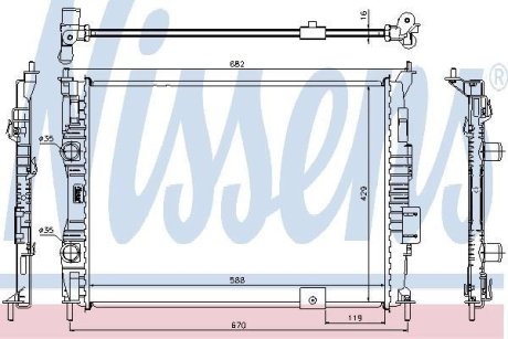 Радiатор NISSENS 67364