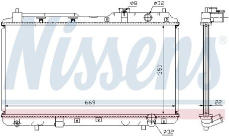 Радіатор охолоджування NISSENS 68101A