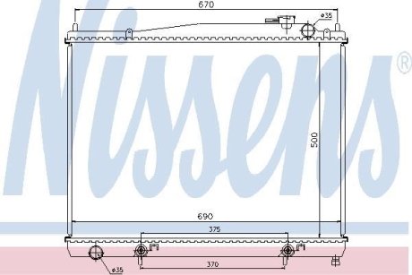 Радiатор NISSENS 68715