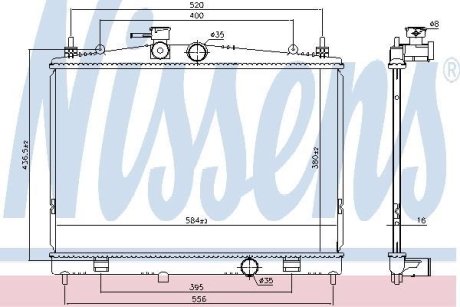 Радiатор NISSENS 68735