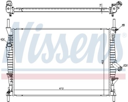 Радiатор NISSENS 69240