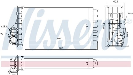 Радіатор обігріу салону NISSENS 707091