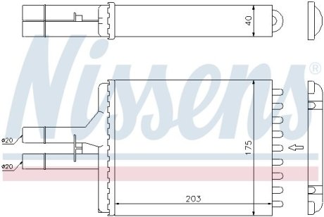 Радіатор системи опалення салона NISSENS 72656