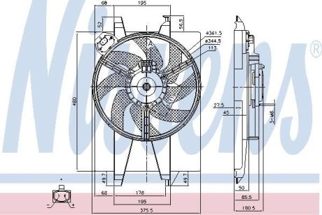 Вентилятор радіатора NISSENS 85767 (фото 1)