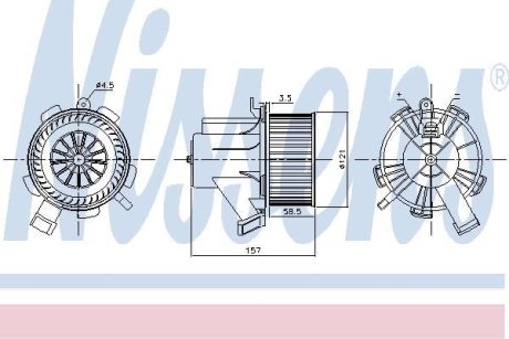 Вентилятор салона NISSENS 87208